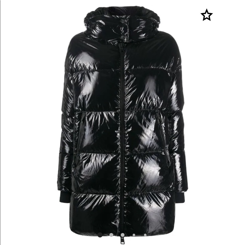Herno High-shine Hooded Puffer jacket, Size 48, US 12